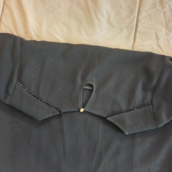 MADEWELL et SEZANE Colette Blouse Gold Buttons Black Top Shirt - Picture 5 of 11